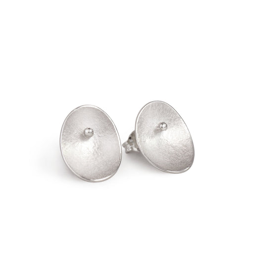 Large Silver Seed Stud Earrings